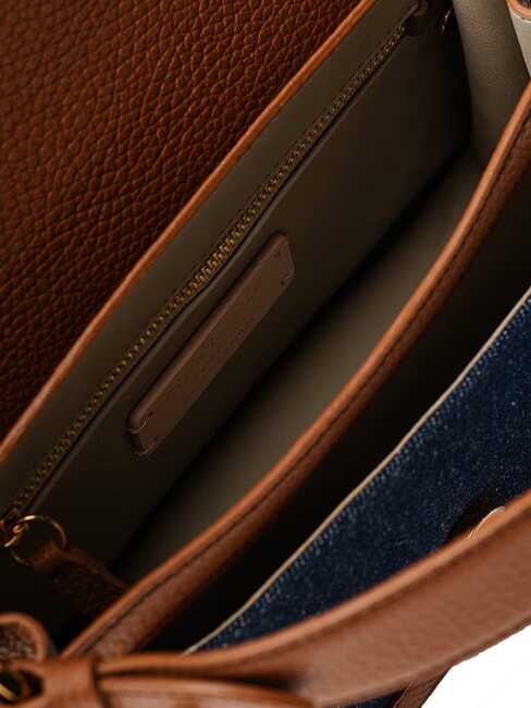 C-ME DENIM Borsetta a mano, con tracolla blue den/cognac - Borse Donna