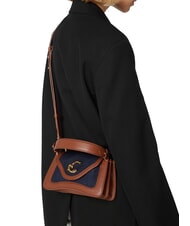 COCCINELLE C-ME DENIM Borsetta a mano, con tracolla blue den/cognac - Borse Donna - 5