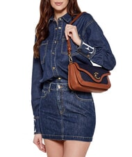 COCCINELLE C-ME DENIM Borsa a spalla blue den/cognac - Borse Donna - 5