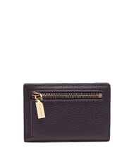 COCCINELLE METALLIC SOFT Portafoglio verticale in pelle prune - Portafogli Donna - 3