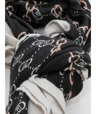 LIUJO CHAIN Foulard con stampa all over NERO - Sciarpe - 3