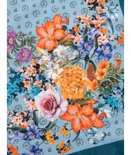 POLLINI FLOWERS TWILL Foulard stampato azzurro flowers - Sciarpe - 3
