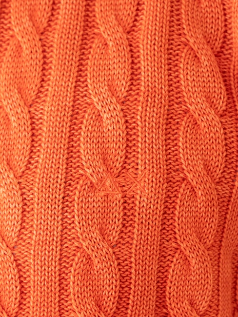 VINTAGE Maglione girocollo a trecce geranio - Maglie Uomo