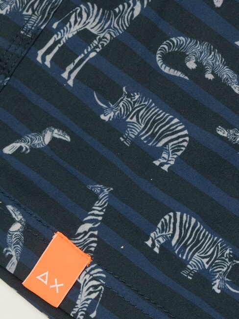 BIG PRINT Costume uomo da mare navy blue/bianco - Costumi da bagno Uomo