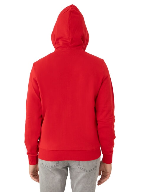 MINI LOGO Felpa full zip con cappuccio rosso fuoco - Felpe Uomo