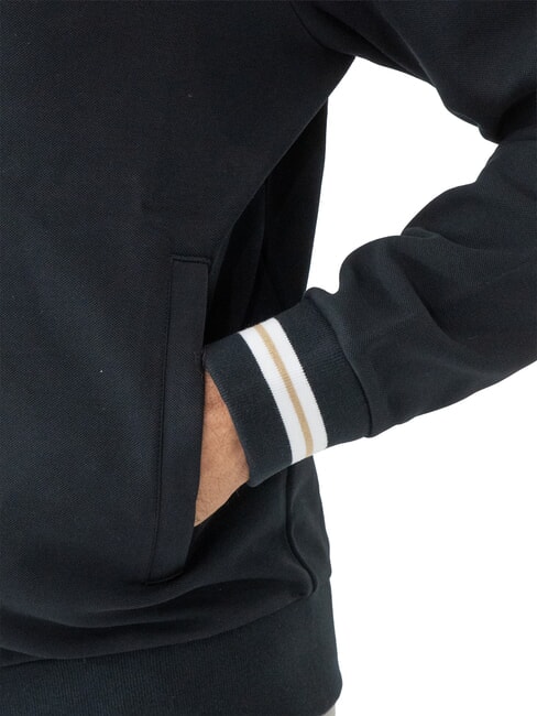 HERITAGE Felpa full zip con cappuccio nero - Felpe Uomo