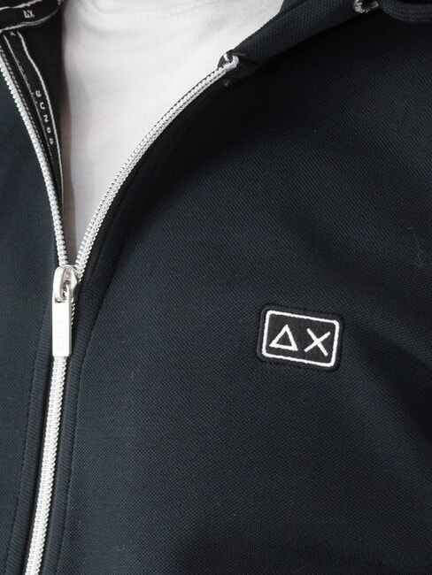 HERITAGE Felpa full zip con cappuccio nero - Felpe Uomo