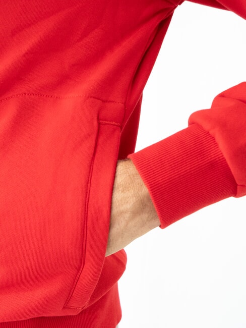 MINI LOGO Felpa a collo alto con zip rosso fuoco - Felpe Uomo