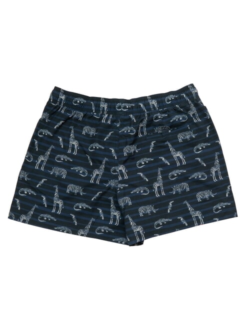 BIG PRINT Costume uomo da mare navy blue/bianco - Costumi da bagno Uomo