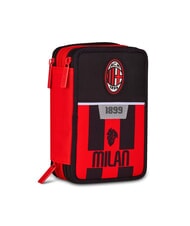 MILAN KICK AND SCORE Astuccio a 3 zip con kit scuola Nero - Astucci e Accessori - 6