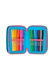 MERMAID M. FEVER Astuccio a 3 zip con kit scuola turchese fluo - Astucci e Accessori - 4