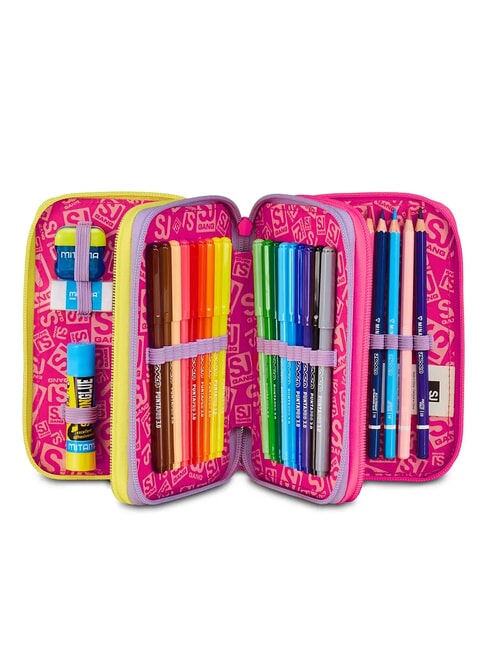 FABLE JOURNEY Astuccio a 3 zip con kit scuola violet - Astucci e Accessori