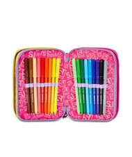 SJGANG FABLE JOURNEY Astuccio a 3 zip con kit scuola violet - Astucci e Accessori - 4