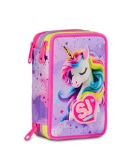 SJGANG FABLE JOURNEY Astuccio a 3 zip con kit scuola violet - Astucci e Accessori - 6