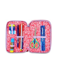 SJGANG CAT&AIR Astuccio a 3 zip con kit scuola CANDY FUXIA - Astucci e Accessori - 4