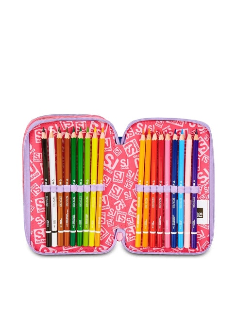 CAT&AIR Astuccio a 3 zip con kit scuola CANDY FUXIA - Astucci e Accessori