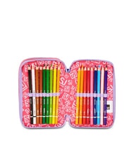 SJGANG CAT&AIR Astuccio a 3 zip con kit scuola CANDY FUXIA - Astucci e Accessori - 5