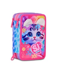SJGANG CAT&AIR Astuccio a 3 zip con kit scuola CANDY FUXIA - Astucci e Accessori - 6