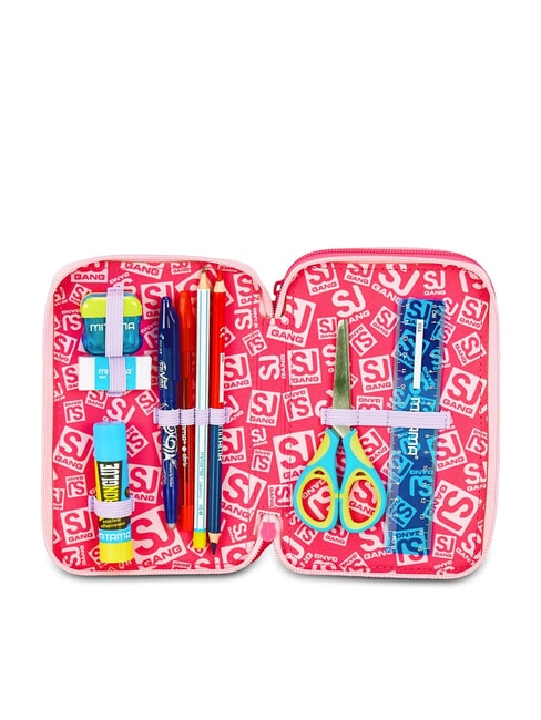 CAT LED Astuccio a 3 zip con kit scuola fuxiafluo - Astucci e Accessori