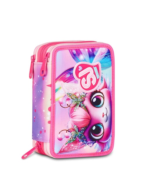 CAT LED Astuccio a 3 zip con kit scuola fuxiafluo - Astucci e Accessori