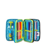 SJGANG LED LOOK Astuccio a 3 zip con kit scuola - Astucci e Accessori