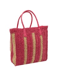 SUN68 RAFIA Borsa mare in rafia bianco panna/ciclamino - Borse Donna - 2