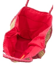 SUN68 RAFIA Borsa mare in rafia bianco panna/ciclamino - Borse Donna - 4