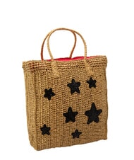 SUN68 RAFIA Borsa mare in rafia sabbia/ciclamono - Borse Donna - 2