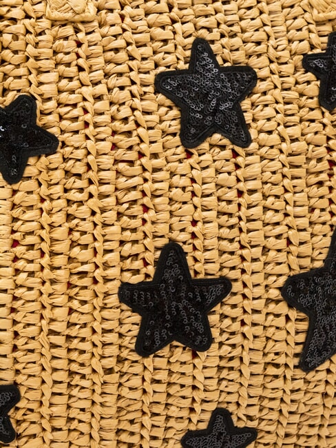 RAFIA Borsa mare in rafia sabbia/ciclamono - Borse Donna