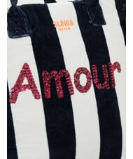 SUN68 FANCY SPONGE ALLOVER Borsa mare a spalla in canvas navy blue/bianco panna - Borse Donna - 3