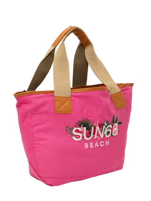 LOGO BEACH Borsa mare in canvas fuxia - Borse Donna