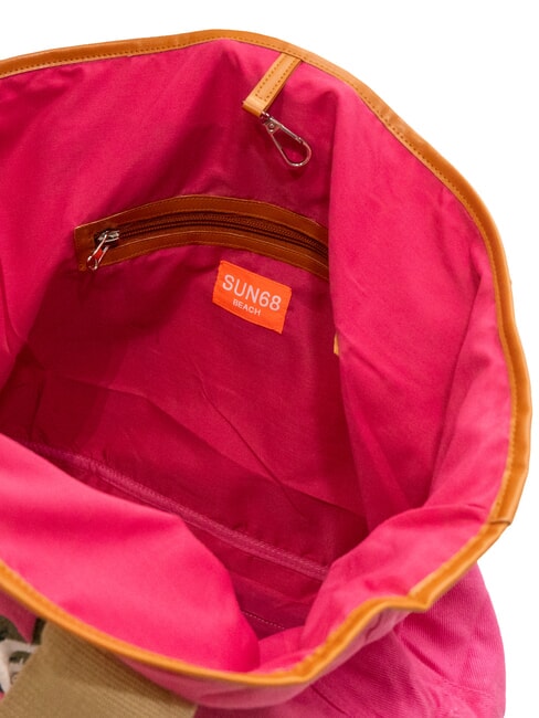 LOGO BEACH Borsa mare in canvas fuxia - Borse Donna