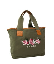 SUN68 LOGO BEACH Borsa mare in canvas militare - Borse Donna - 2