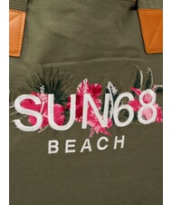 SUN68 LOGO BEACH Borsa mare in canvas militare - Borse Donna - 3