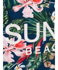 SUN68 LOGO BEACH Borsa mare in canvas navy blue/fuxia - Borse Donna - 3