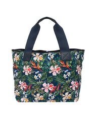 SUN68 LOGO BEACH Borsa mare in canvas navy blue/fuxia - Borse Donna - 4