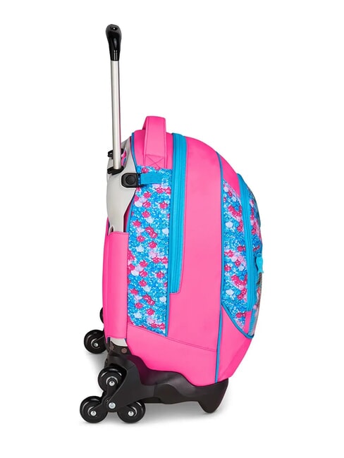 FEVER Zaino trolley sganciabile 3 ruote turchese fluo - Zaini con carrello