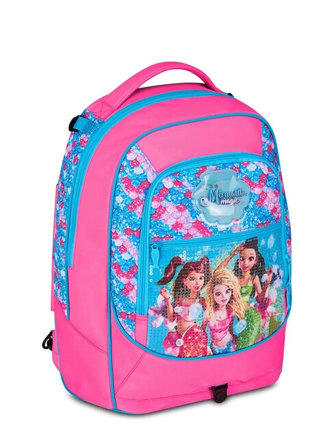 FEVER Zaino trolley sganciabile 3 ruote turchese fluo - Zaini con carrello