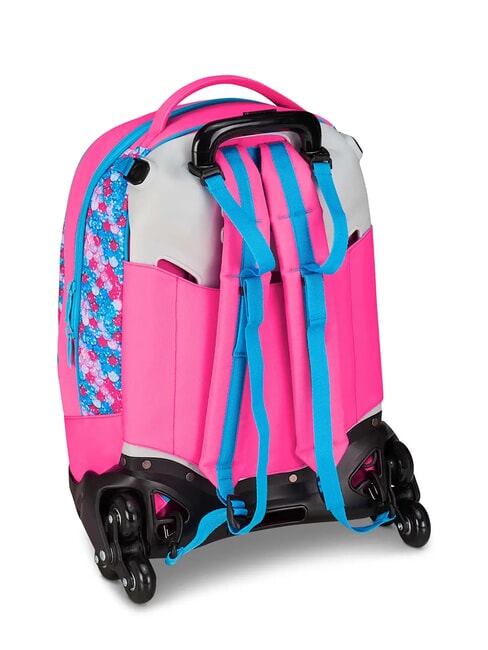 FEVER Zaino trolley sganciabile 3 ruote turchese fluo - Zaini con carrello