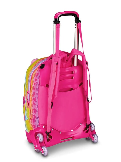 CAT&AIR Zaino trolley sganciabile 3 ruote CANDY FUXIA - Zaini con carrello