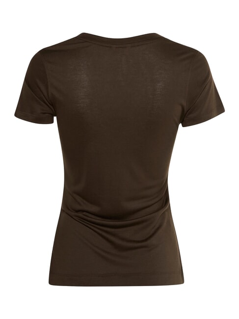 VN SS LIGHT BASIC T-shirt morbida con scollo a V espresso brown - T-shirt e Top Donna