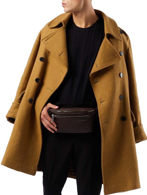 CAMPIONARIO - TALLIN Marsupio in pelle con tasca Nero - Marsupi