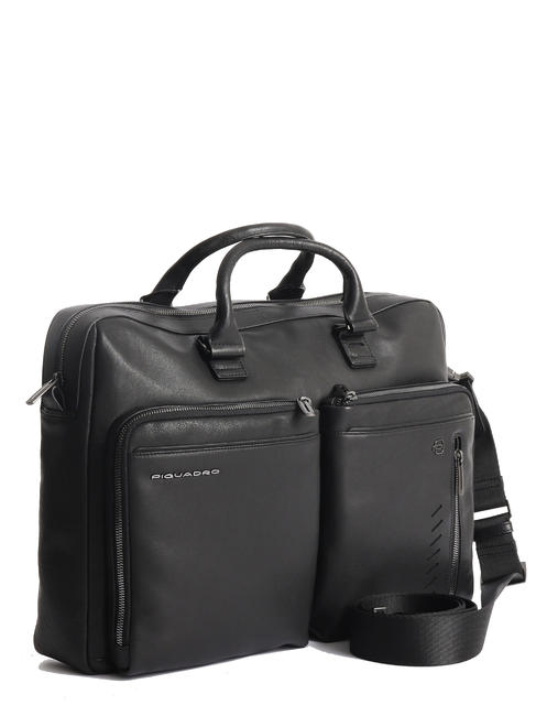 CAMPIONARIO -  NABUCCO Cartella in pelle porta pc 15.6" Nero - Cartelle Lavoro