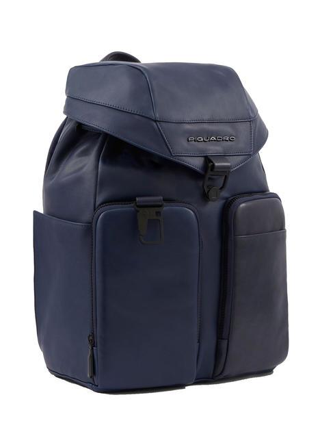 CAMPIONARIO - FINN  Zaino porta PC 14", in pelle blu - Zaini da lavoro porta PC