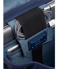 PIQUADRO CAMPIONARIO - FINN  Zaino porta PC 14", in pelle blu - Zaini da lavoro porta PC - 4