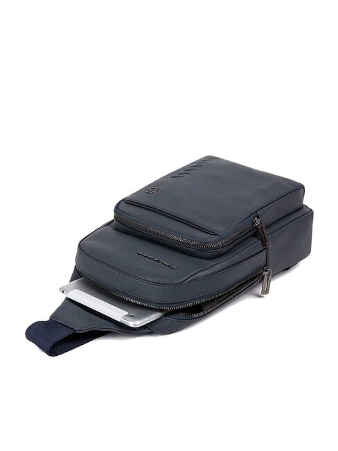 CAMPIONARIO -  NABUCCO Zaino monospalla porta ipad mini blu - Zaini da lavoro porta PC