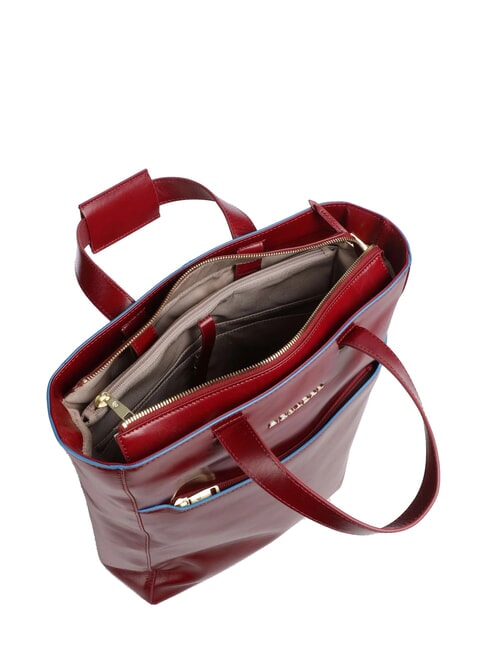 CAMPIONARIO - BLUE SQUARE Cartella verticale in pelle, pc 14" ROSSO - Cartelle Lavoro