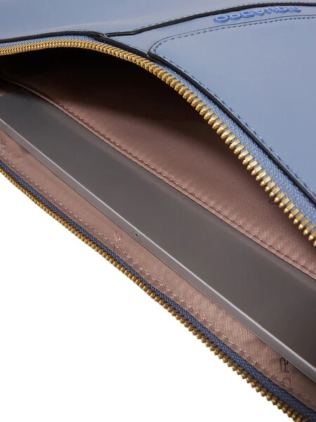 CAMPIONARIO - RAY  Custodia porta iPad in pelle blu/marrone - Borse Donna