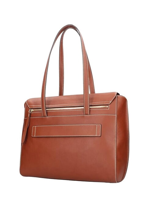 CAMPIONARIO - DAFNE Borsa in pelle porta pc 14" CUOIO - Cartelle Lavoro