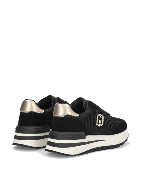 AMAZING 25 Sneakers in suede e mesh black/light gold - Scarpe Donna